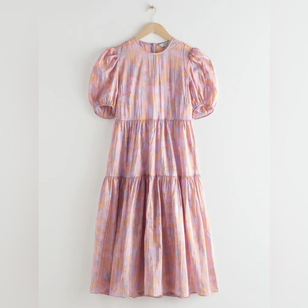 & Other Stories Voluminous Puff Sleeve Midi Dress